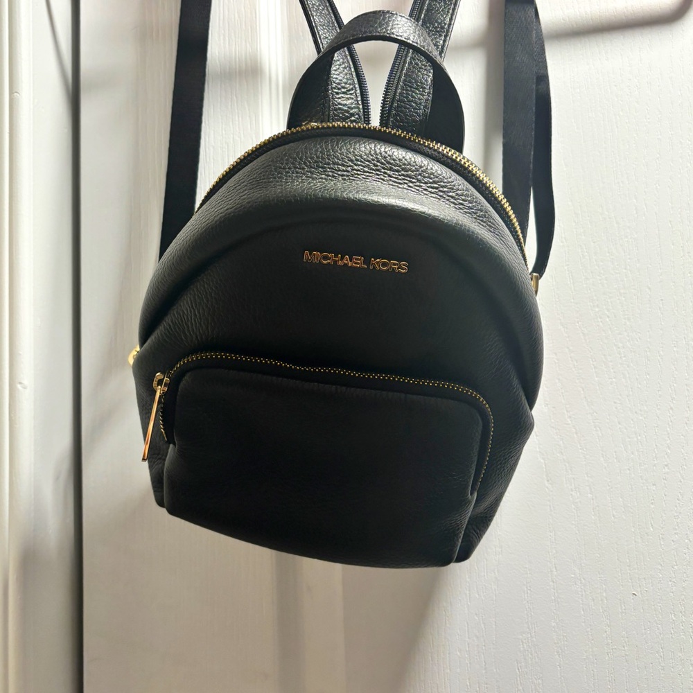 Black Michael Kors mini backpack